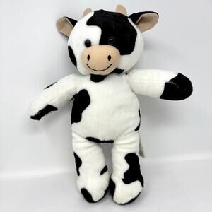 Build-A-Bear Kids Cuddly Cuddle Cow Black White Stuffed Animal Plush Toy SOFT
